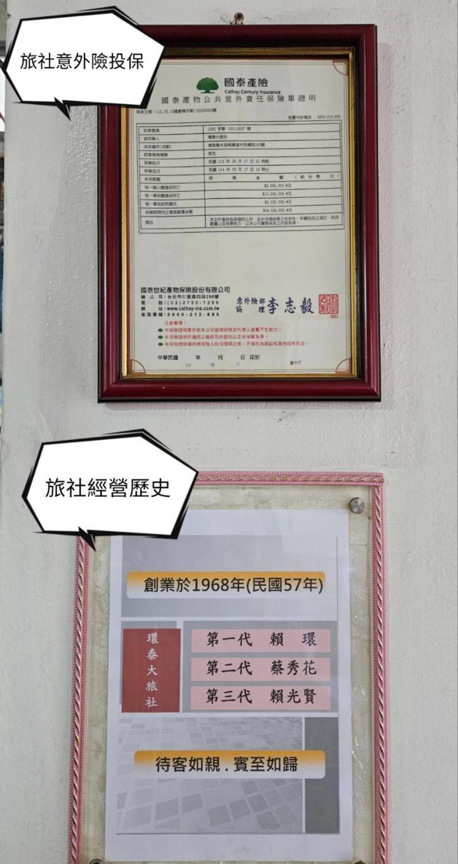 環泰大旅社 A Go Da 單未留電話不接單 호텔 Shuili 외부 사진
